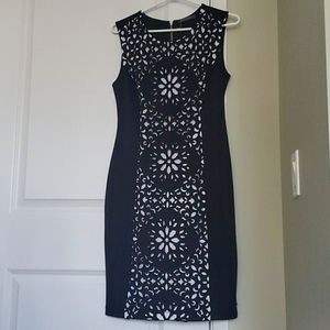 Suzy Shier Dress Lace Cut Out